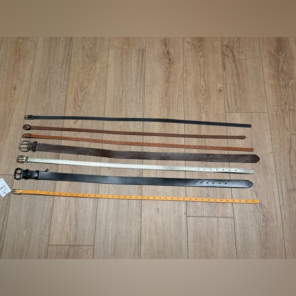 Accessories - Set of Six Women’s Belts in Various Colors and Materials